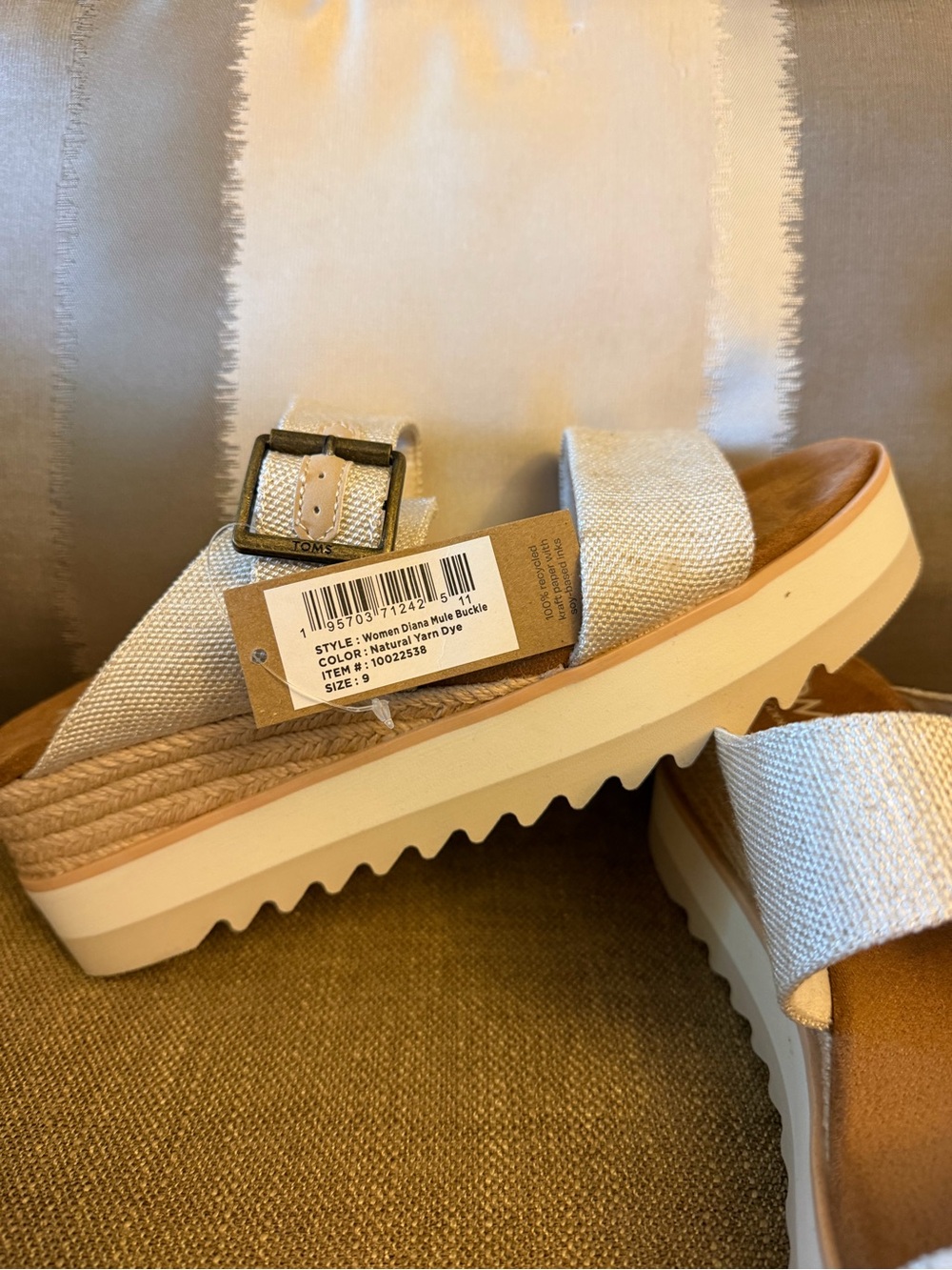 TOMS Diana Mule Wedge Sandals-Brand New - Picture 5 of 9